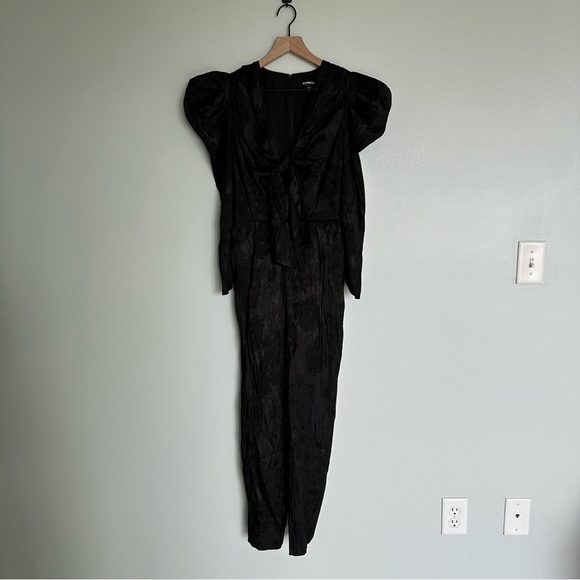 Express Black Floral Pant Jumpsuit - Picture 2 of 5